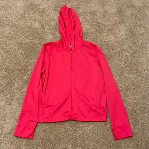 Women’s size medium bright pink Nike zip up.